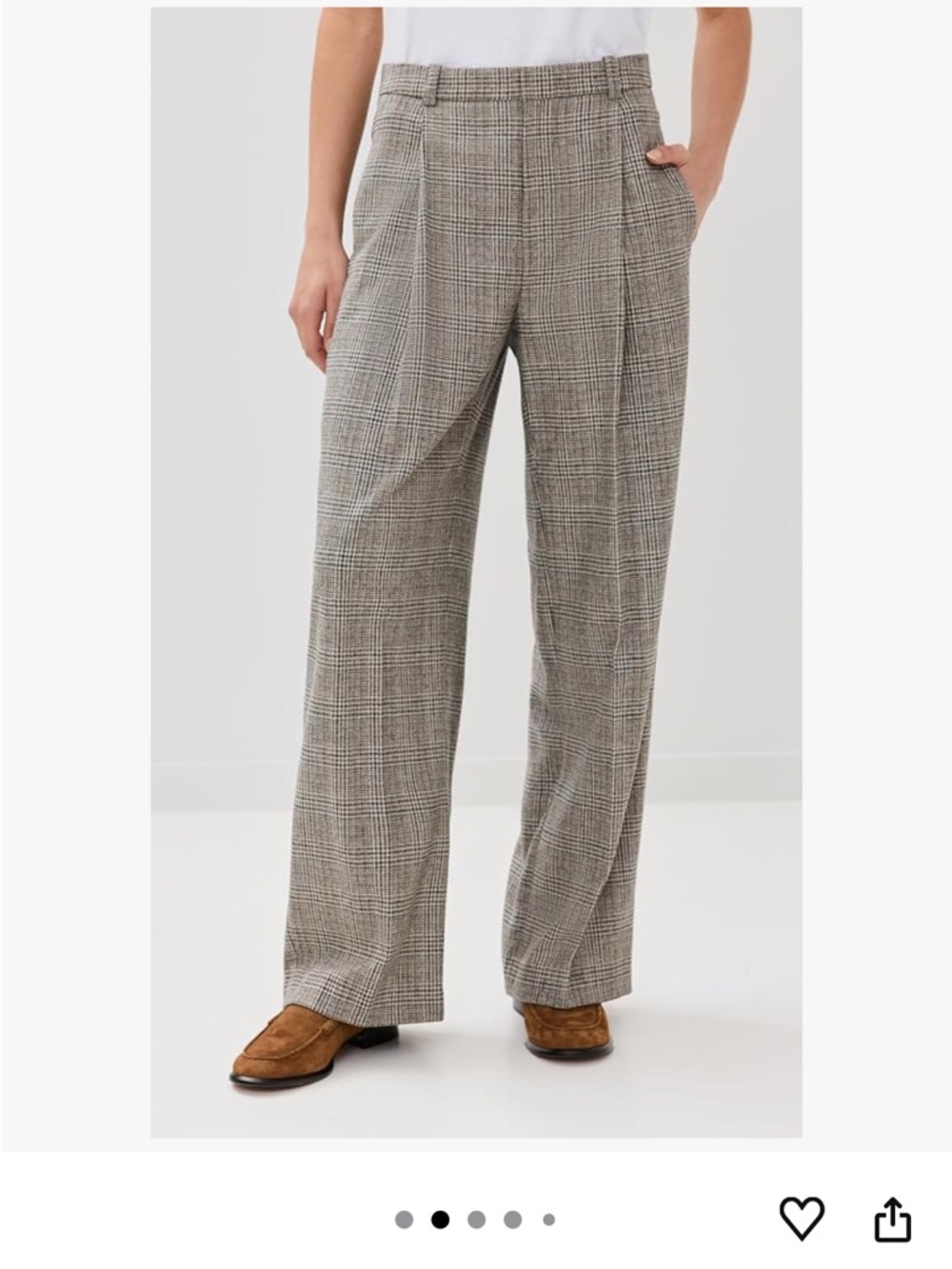 Vince Women’s Highwaisted Gray Plaid Dress Pants Size 4